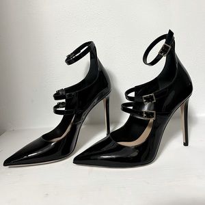 Tamara Melon Black Gloss Pumps